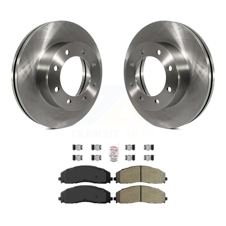 Front Disc Brake Rotors And Semi-Metallic Pads Kit For Ford F-350 Super Duty F-250 F-450 K8A-104393