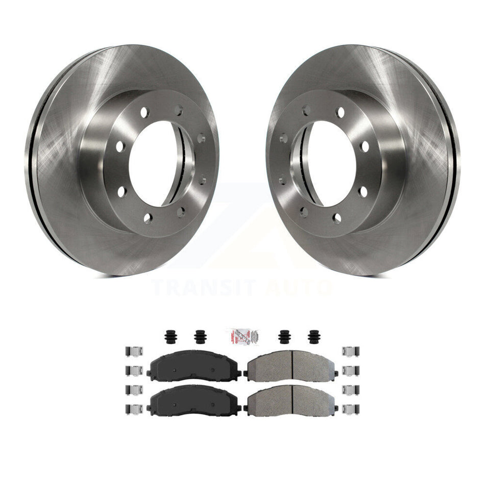 Front Disc Brake Rotors And Semi-Metallic Pads Kit For Ford F-350 Super Duty F-250 F-450 K8A-104394