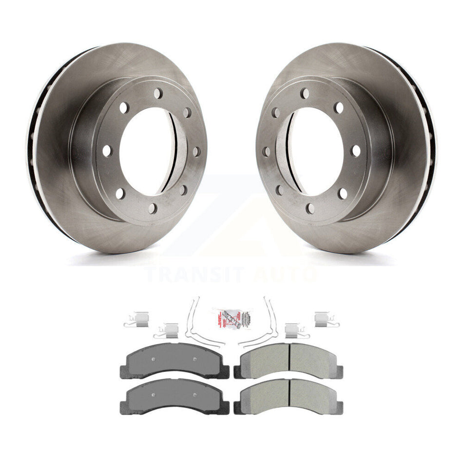 Front Brake Rotor And Semi-Metallic Pad Kit For Ford F-250 Super Duty F-350 Excursion 4WD K8A-104405