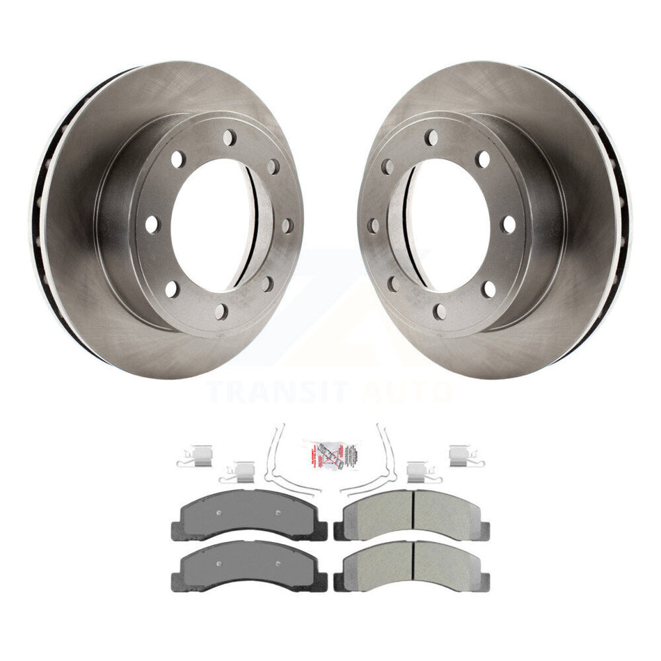 Front Brake Rotor And Semi-Metallic Pad Kit For Ford F-250 Super Duty F-350 Excursion 4WD K8A-104405