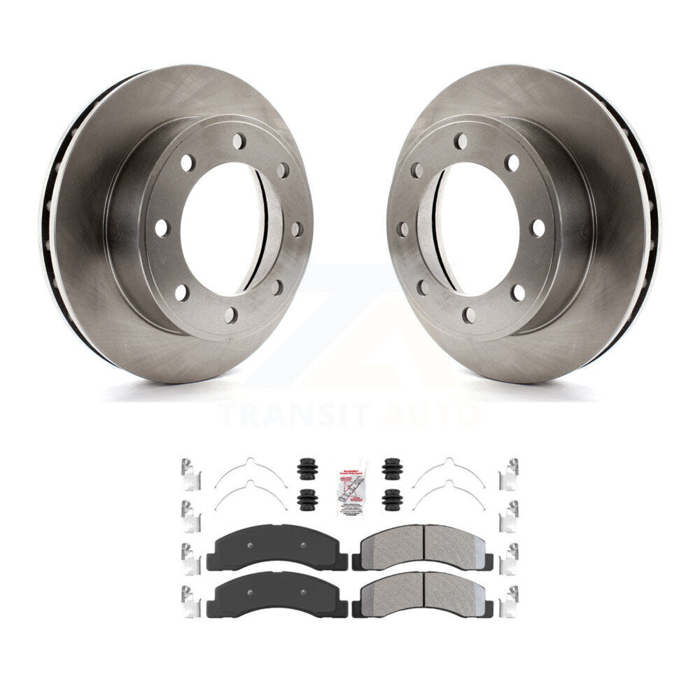 Front Brake Rotor And Semi-Metallic Pad Kit For Ford F-250 Super Duty F-350 Excursion 4WD K8A-104406