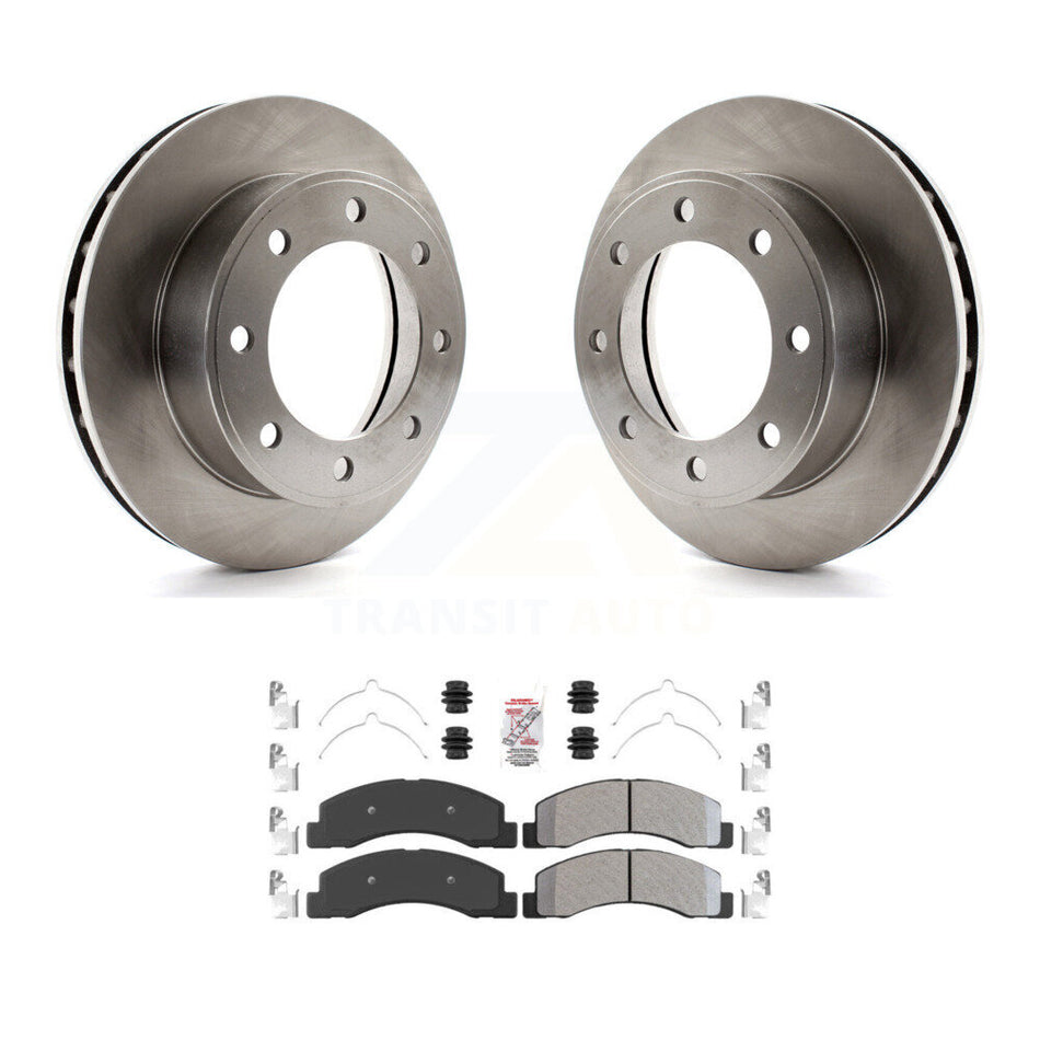 Front Brake Rotor And Semi-Metallic Pad Kit For Ford F-250 Super Duty F-350 Excursion 4WD K8A-104406