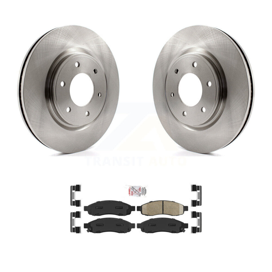 Front Disc Brake Rotors And Ceramic Pads Kit For 2007 Nissan TITAN From 04 07 K8A-104434