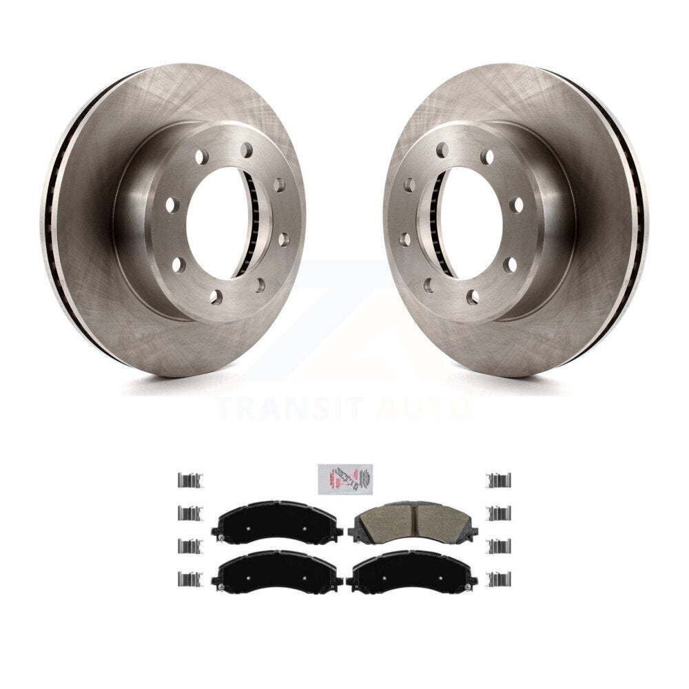 Front Disc Brake Rotors And Semi-Metallic Pads Kit For Ram 2500 3500 K8A-104440