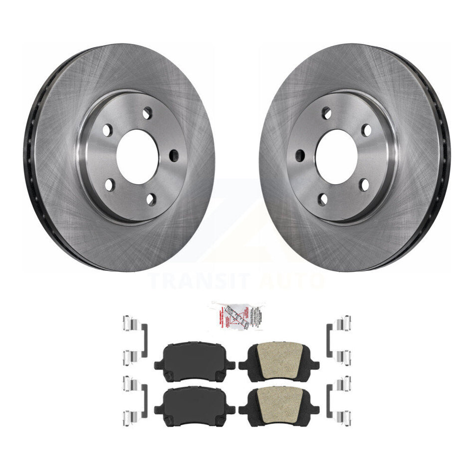 Front Disc Brake Rotors And Ceramic Pads Kit For Chevrolet Malibu Pontiac G6 K8A-104443