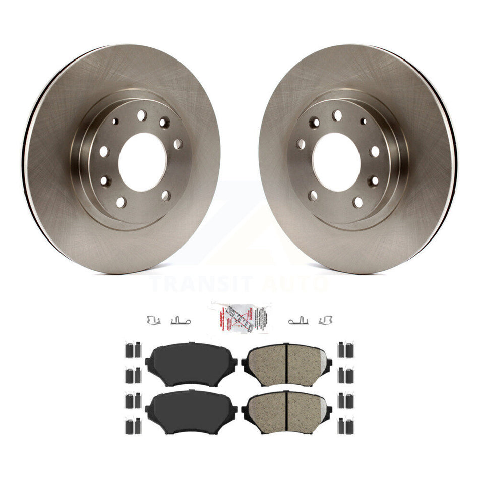 Front Disc Brake Rotors And Ceramic Pads Kit For 2006-2015 Mazda MX-5 Miata K8A-104451