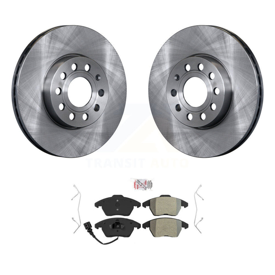 Front Brake Rotors Semi-Metallic Pad Kit For Volkswagen Jetta Golf Beetle Rabbit Audi Eos K8A-104458