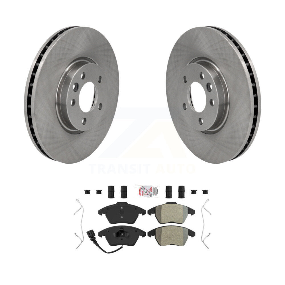 Front Brake Rotor Semi-Metallic Pad Kit For Volkswagen CC With 340mm Diameter K8A-104460
