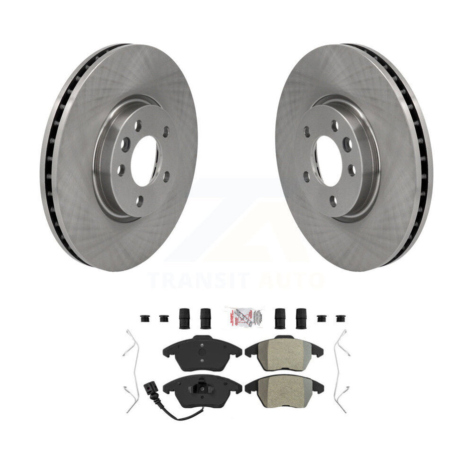 Front Brake Rotor Semi-Metallic Pad Kit For Volkswagen CC With 340mm Diameter K8A-104460