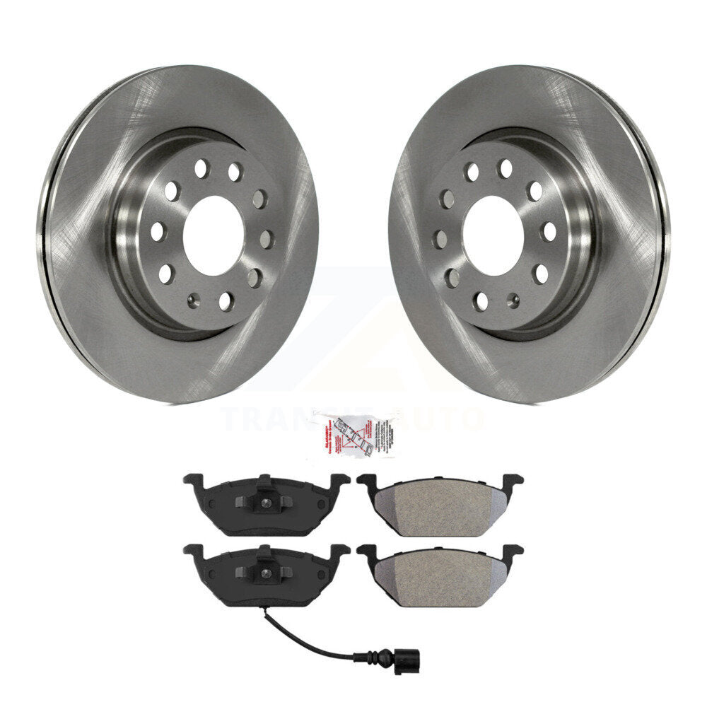 Front Disc Brake Rotors And Semi-Metallic Pads Kit For Volkswagen Jetta K8A-104466