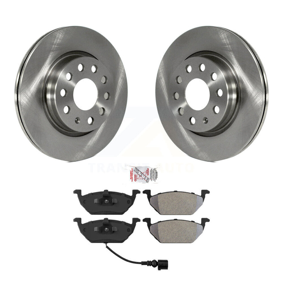 Front Disc Brake Rotors And Semi-Metallic Pads Kit For Volkswagen Jetta K8A-104466