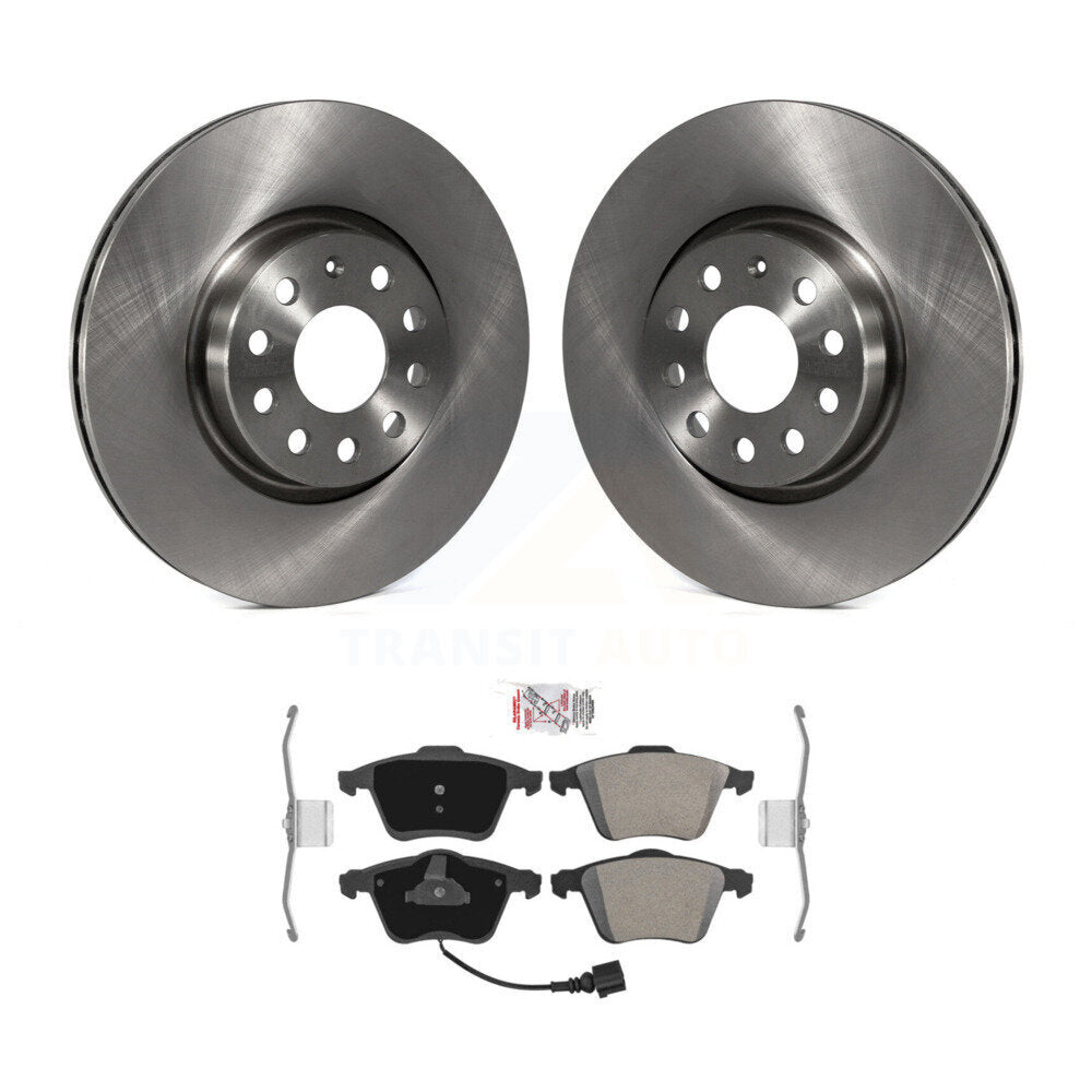 Front Disc Brake Rotors And Semi-Metallic Pads Kit For 2008-2009 Audi TT Quattro 3.2L K8A-104479