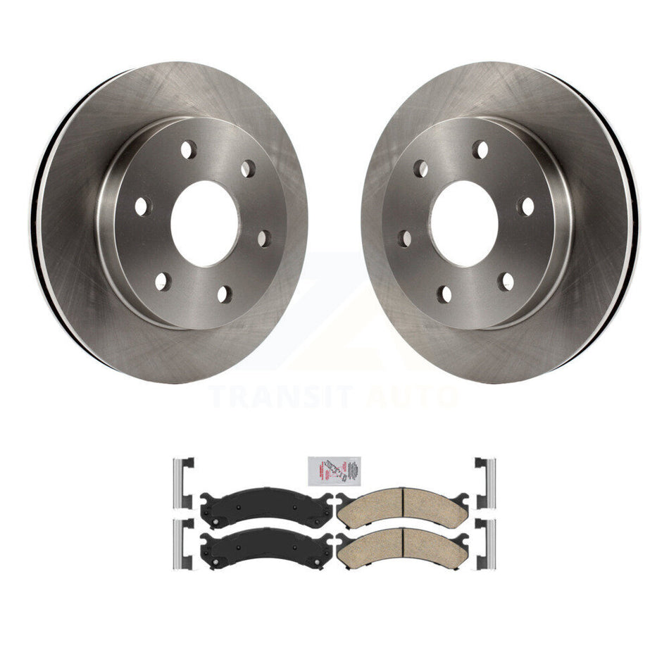 Front Disc Brake Rotors And Ceramic Pads Kit For 2006 Chevrolet Express 2500 GMC Savana K8A-104512