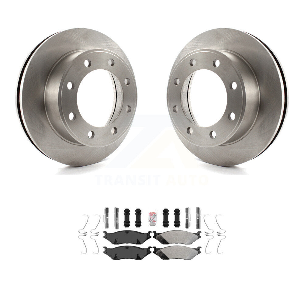 Front Disc Brake Rotors And Semi-Metallic Pads Kit For Ford F-550 Super Duty F-450 K8A-104526