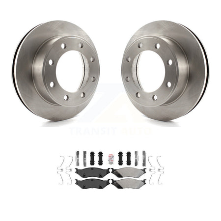 Front Disc Brake Rotors And Semi-Metallic Pads Kit For Ford F-550 Super Duty F-450 K8A-104526