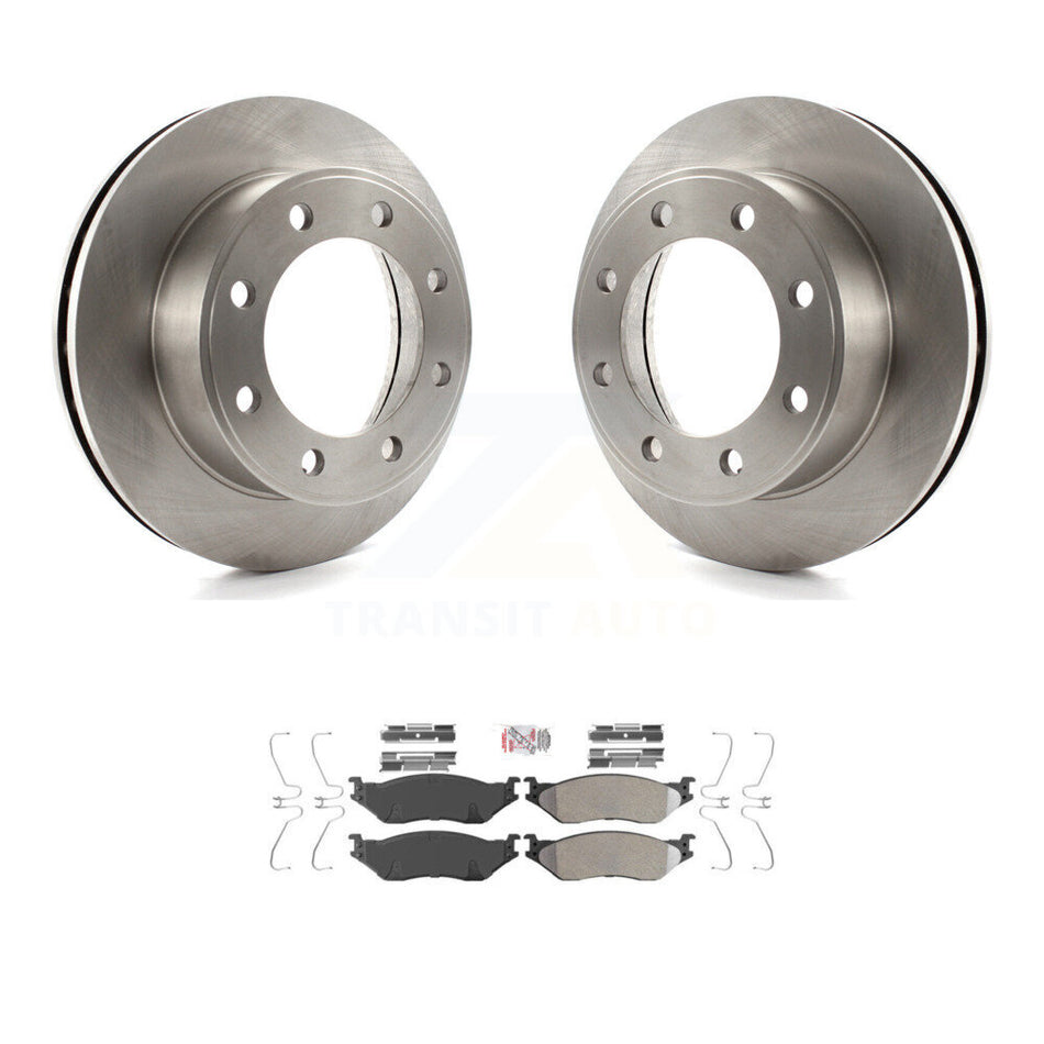 Front Disc Brake Rotors And Semi-Metallic Pads Kit For Ford F-550 Super Duty F-450 K8A-104528