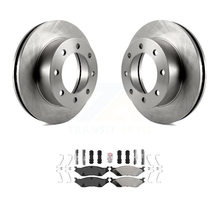 Front Brake Rotor Semi-Metallic Pad Kit For 05-09 Ford F-450 Super Duty With 8 Lug Wheels K8A-104529