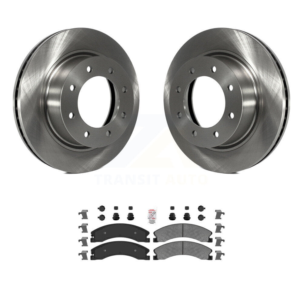 Front Disc Brake Rotors & Semi-Metallic Pad Kit For 2012-2021 Nissan NV2500 NV3500 NV1500 K8A-104547