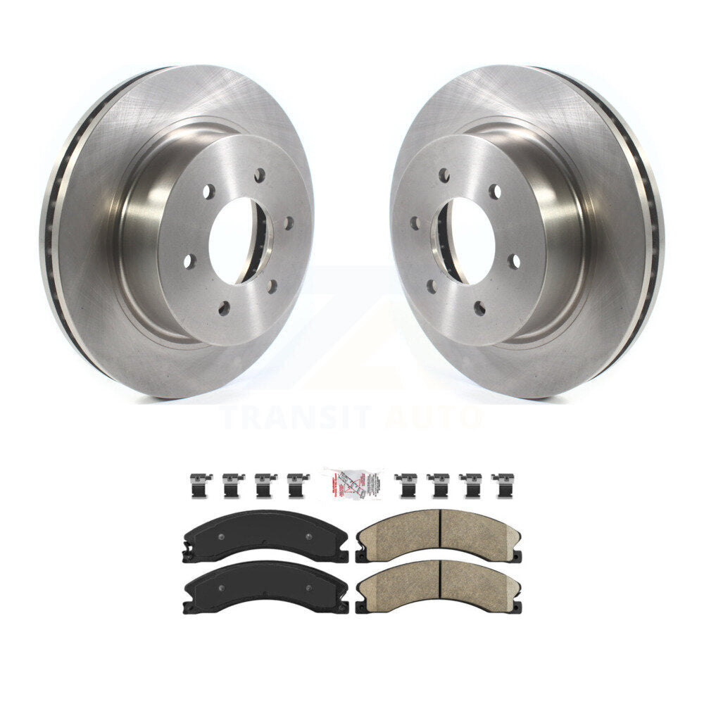 Front Disc Brake Rotors And Ceramic Pads Kit For 2016-2024 Nissan TITAN XD K8A-104558
