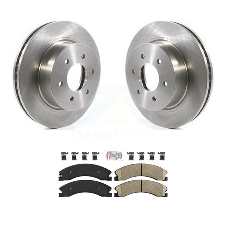 Front Disc Brake Rotors And Ceramic Pads Kit For 2016-2024 Nissan TITAN XD K8A-104558