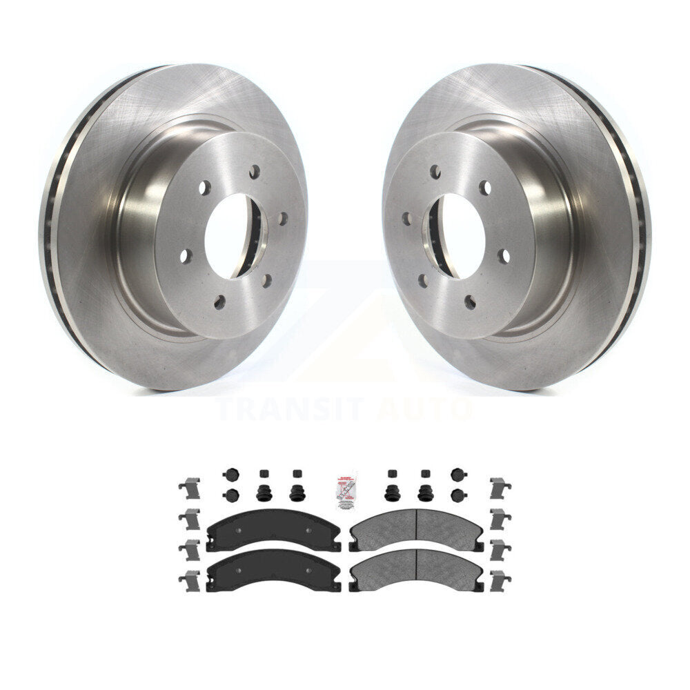 Front Disc Brake Rotors And Semi-Metallic Pads Kit For 2016-2024 Nissan TITAN XD K8A-104559