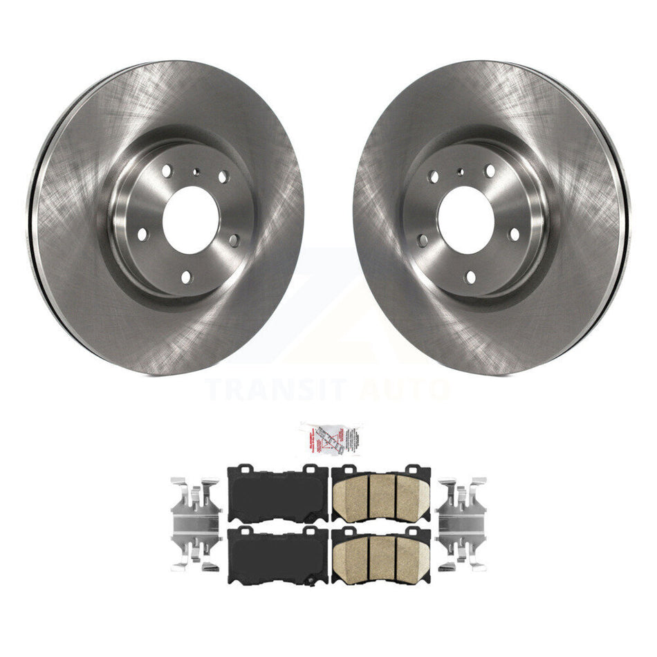 Front Disc Brake Rotors Ceramic Pad Kit For 2009-2013 INFINITI G37 AWD With Brembo Brakes K8A-104634