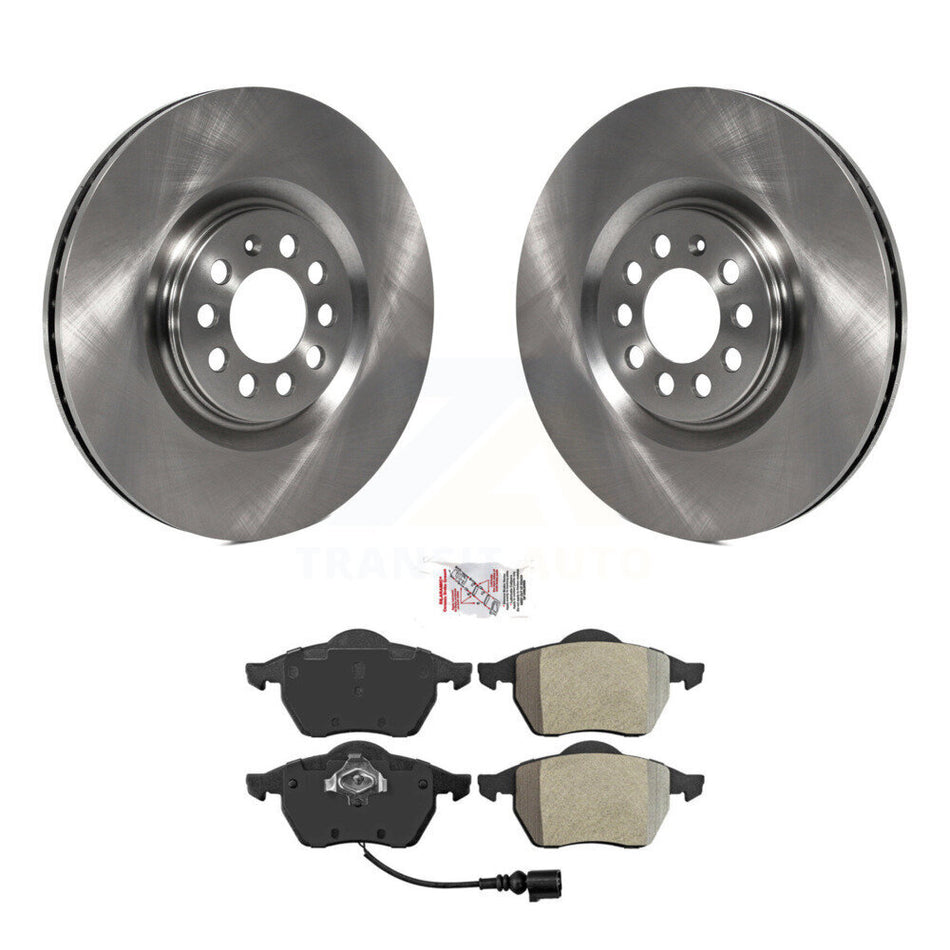 Front Disc Brake Rotors & Semi-Metallic Pad Kit For Volkswagen Jetta Golf Audi TT Quattro K8A-104725