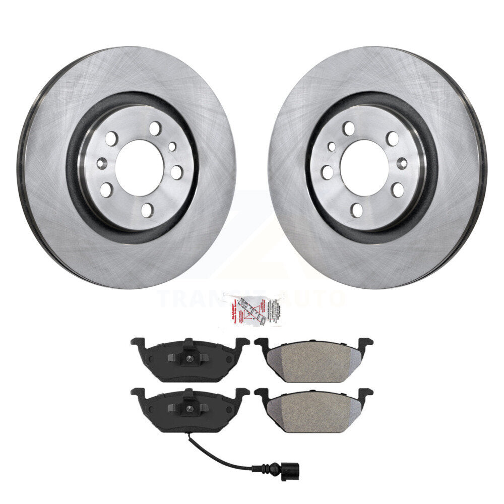 Front Disc Brake Rotors And Semi-Metallic Pads Kit For Volkswagen Jetta Golf Beetle City K8A-104728