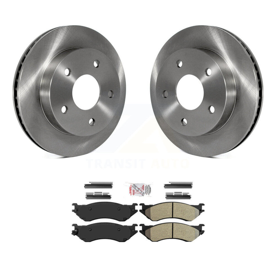Front Disc Brake Rotors And Semi-Metallic Pads Kit For 2000-2001 Dodge Ram 1500 RWD K8A-104736