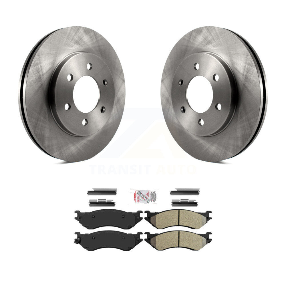 Front Disc Brake Rotor And Semi-Metallic Pad Kit For 2002 Lincoln Navigator From 03 19 02 K8A-104741