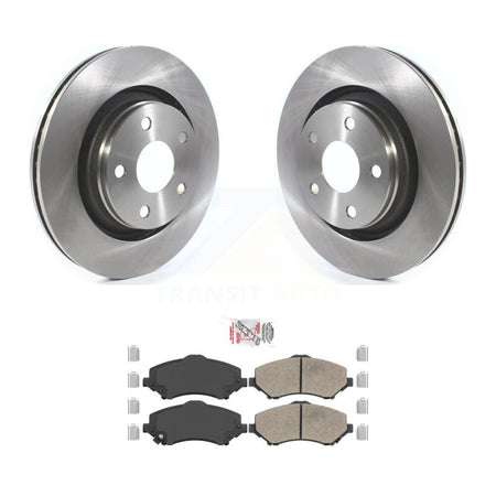 Front Brake Rotor Ceramic Pad Kit For 13-17 Jeep Wrangler With 332mm Diameter K8A-104752