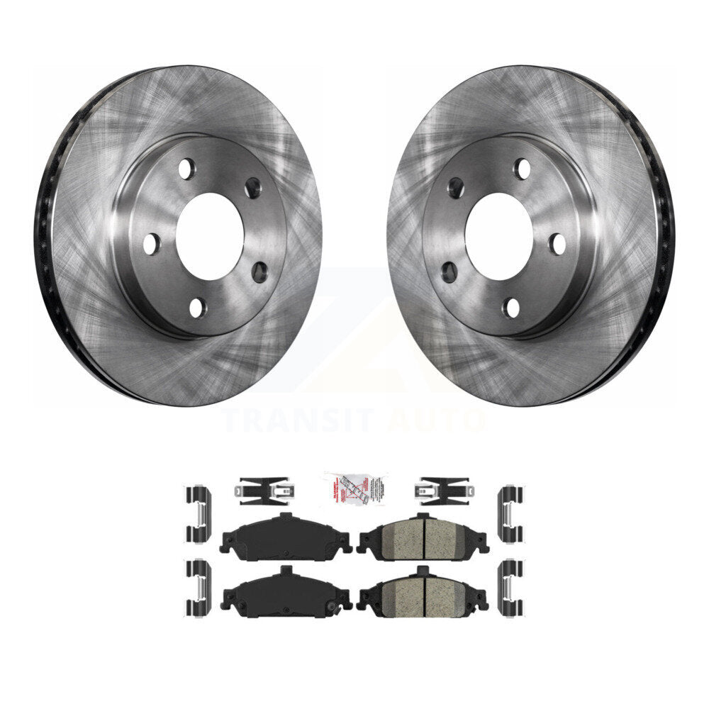 Front Brake Rotors Ceramic Pad Kit For Pontiac Grand Am Chevrolet Malibu Oldsmobile Alero K8A-104768