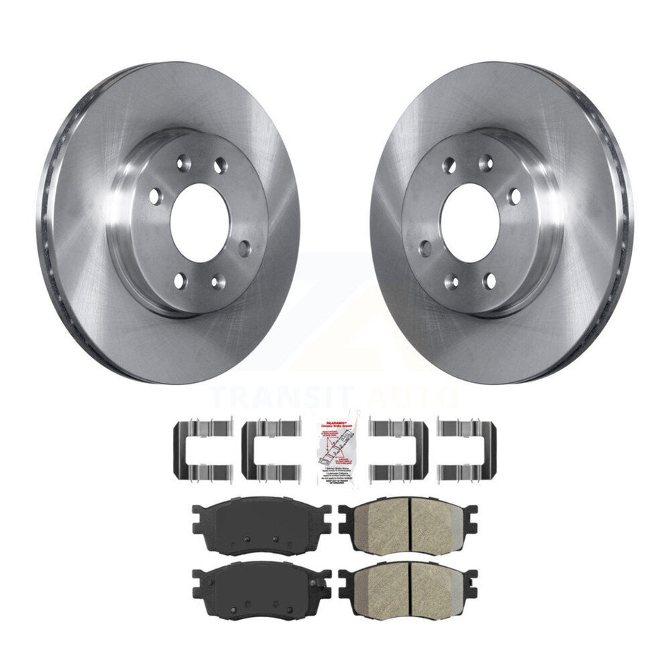Front Disc Brake Rotors And Semi-Metallic Pads Kit For Hyundai Accent Kia Rio Rio5 K8A-104772