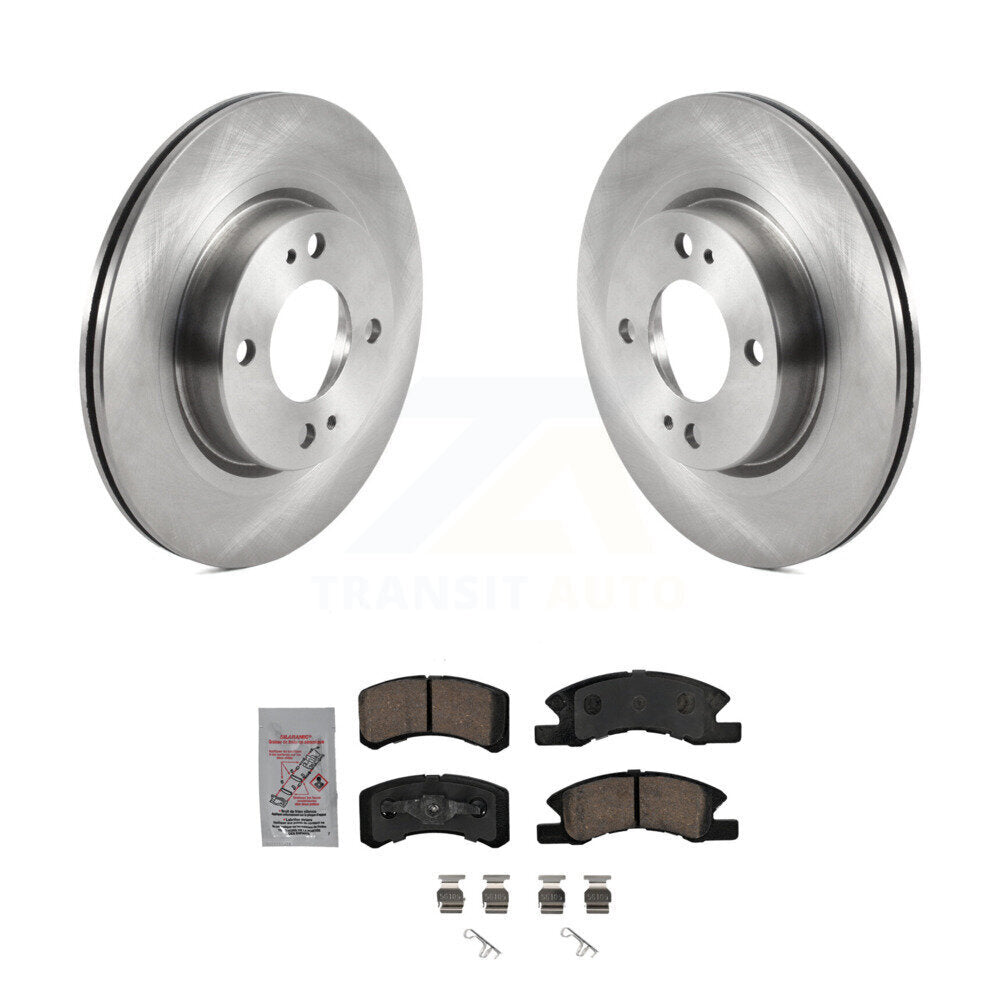 Front Disc Brake Rotors And Ceramic Pads Kit For 2017-2024 Mitsubishi Mirage G4 K8A-104810