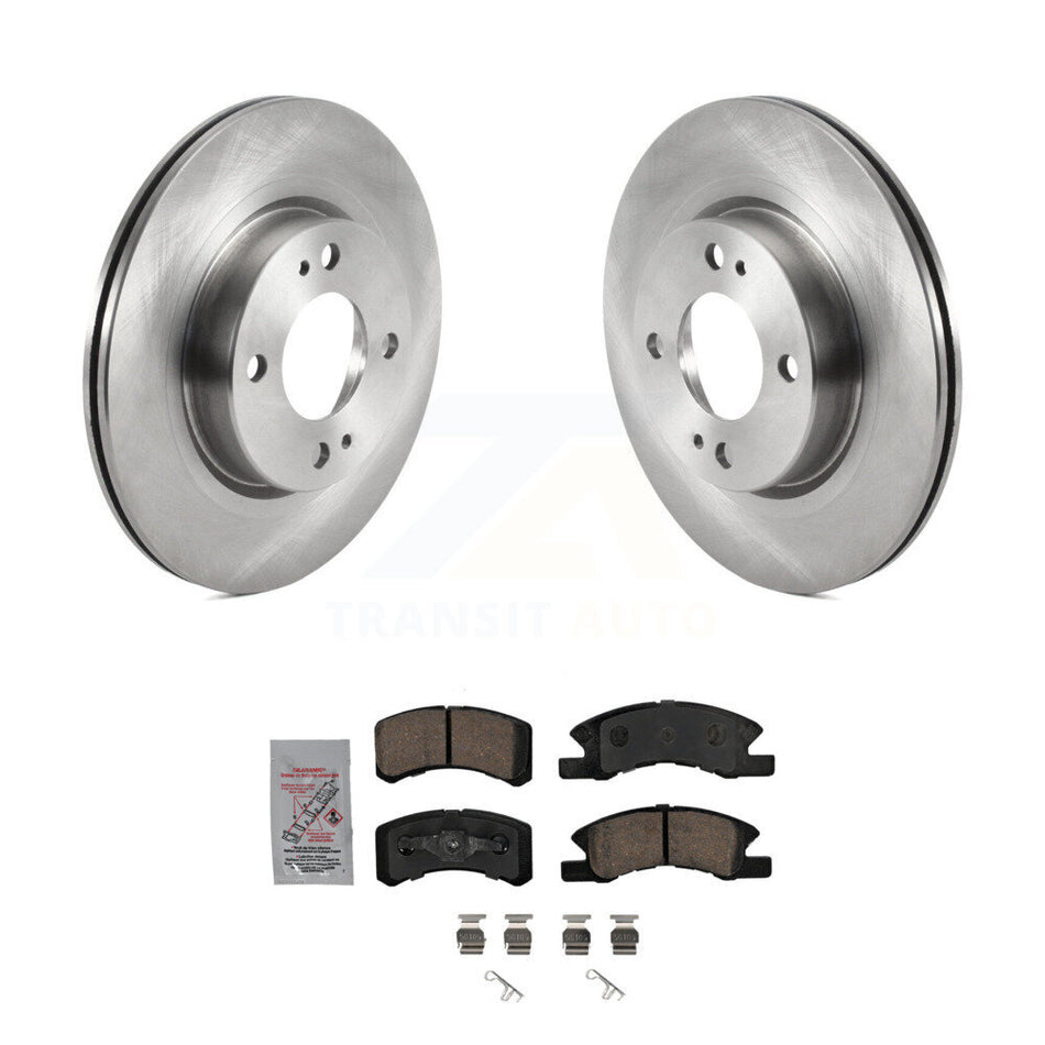 Front Disc Brake Rotors And Ceramic Pads Kit For 2017-2024 Mitsubishi Mirage G4 K8A-104810