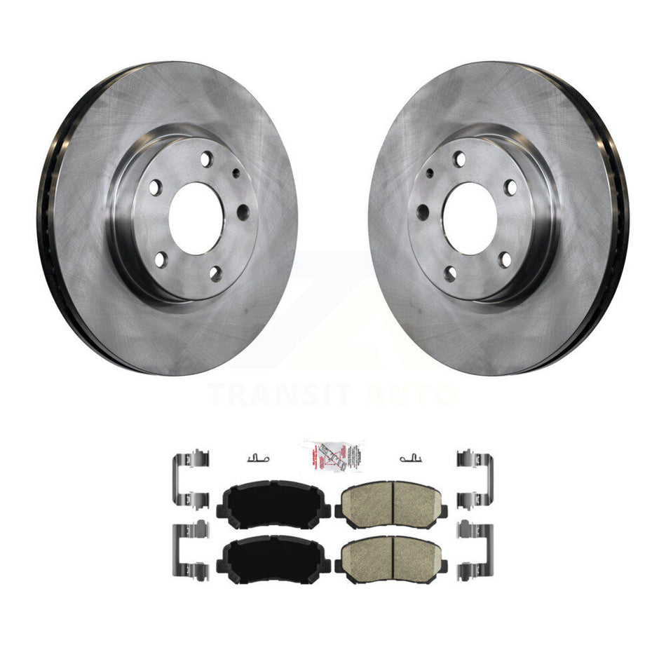 Front Disc Brake Rotors And Ceramic Pads Kit For 2013-2015 Mazda CX-5 K8A-104824