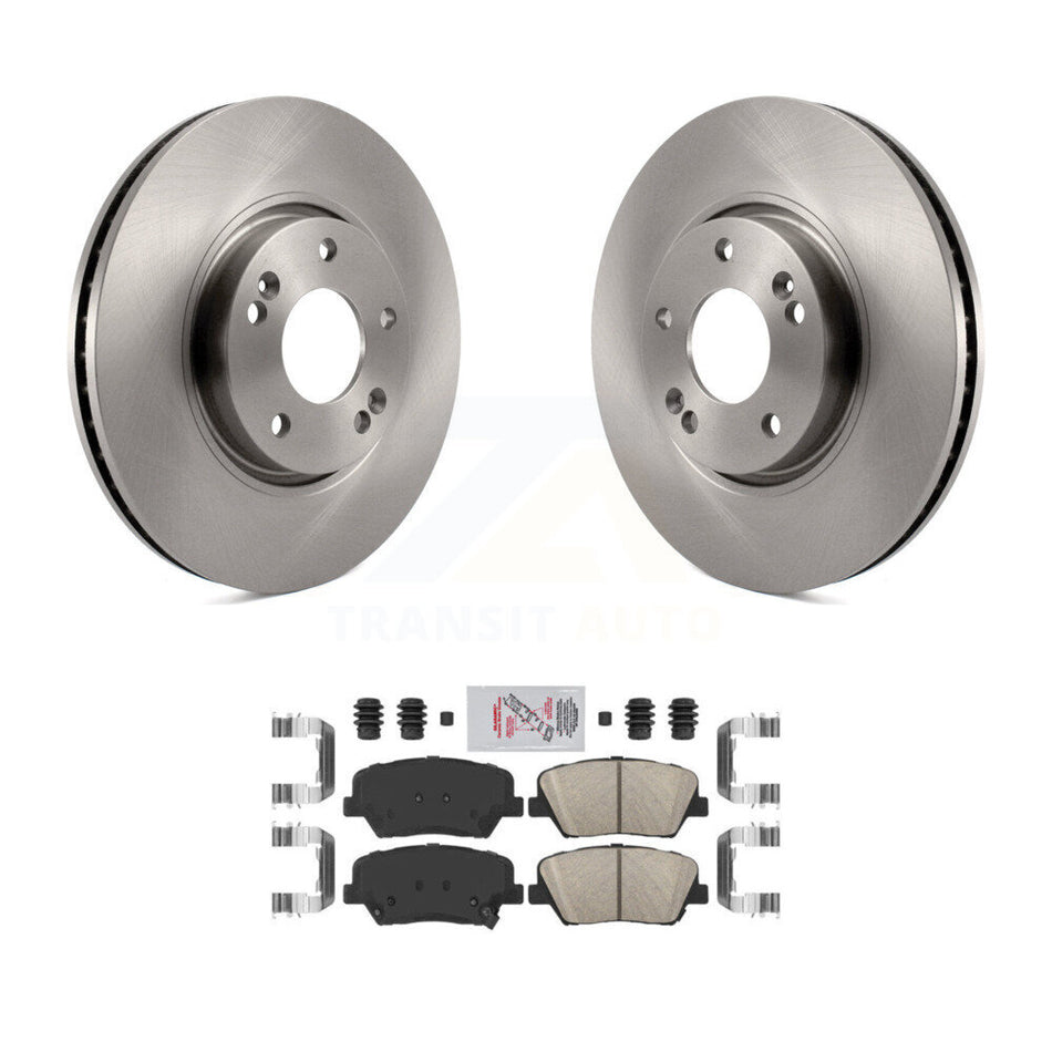 Front Disc Brake Rotors And Ceramic Pads Kit For 2014-2017 Kia Rondo K8A-104836