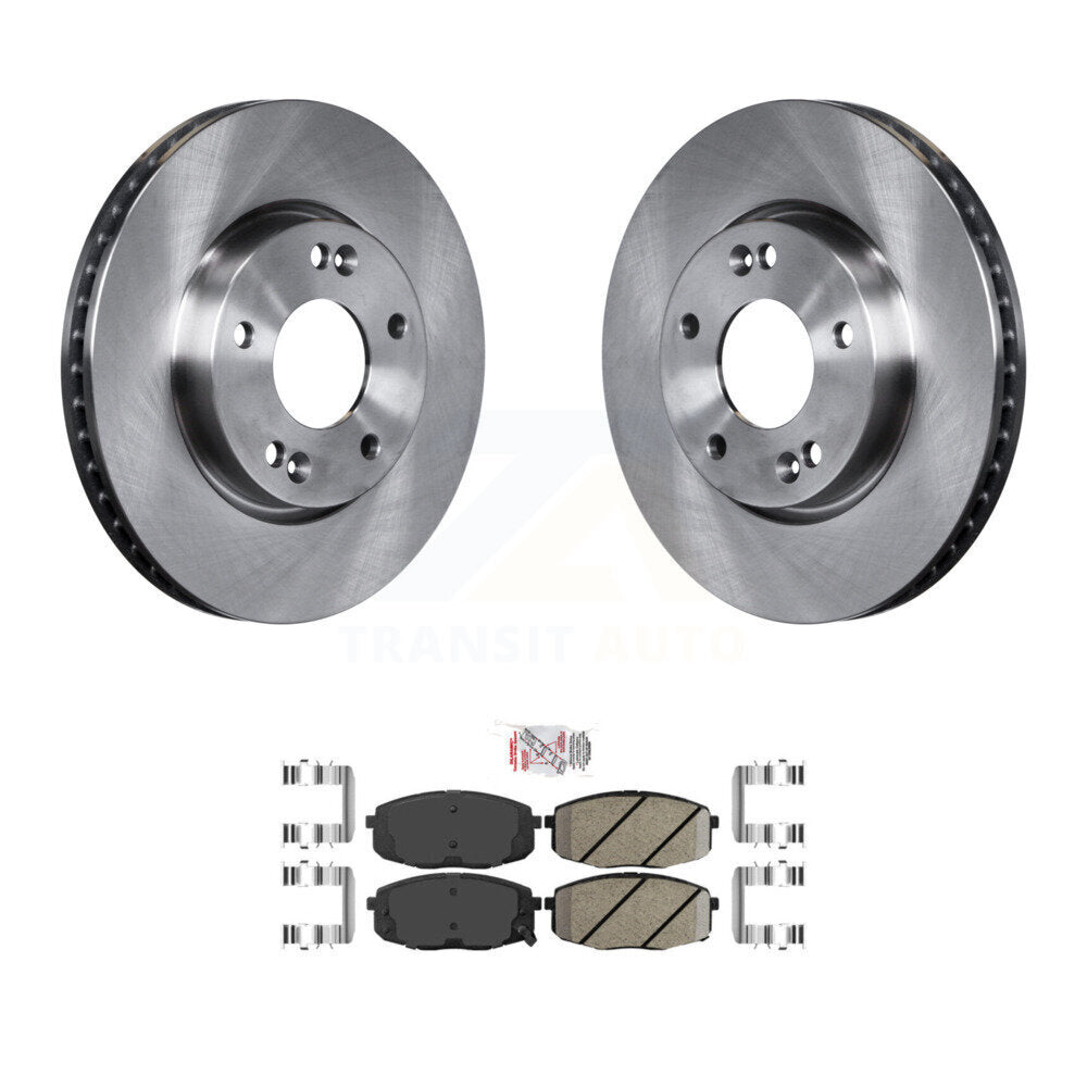 Front Disc Brake Rotors And Ceramic Pads Kit For Kia Forte Koup Forte5 K8A-104862
