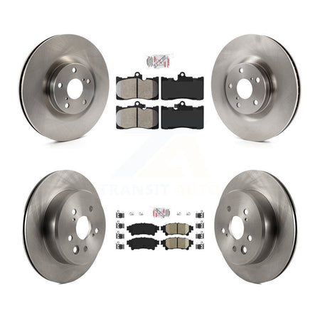 Front Semi-Metallic Rear Ceramic Pad & Brake Rotors Kit (6Pc) For Lexus IS300 IS350 GS350 K8A-104886