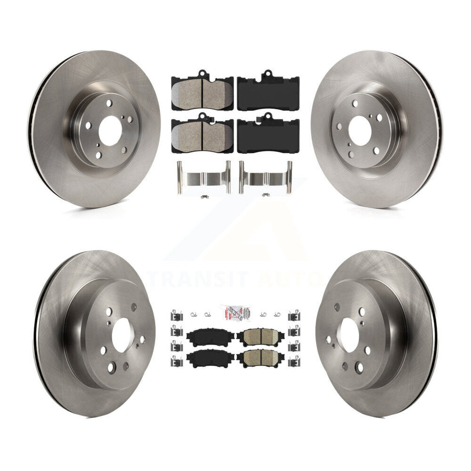 Front Semi-Metallic Rear Ceramic Pad & Brake Rotors Kit (6Pc) For Lexus IS300 IS350 GS350 K8A-104886
