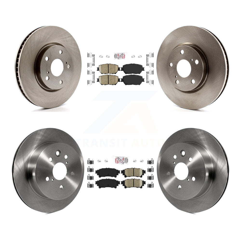 Front Rear Ceramic Pads And Disc Brake Rotors Kit (6Pc) For 2014 Lexus IS250 C F Sport K8A-104887