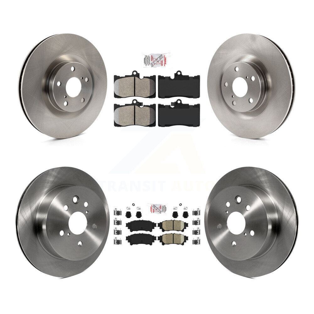 Front Semi-Metallic Rear Ceramic Pad & Brake Rotors Kit (6Pc) For Lexus IS350 C F Sport K8A-104890