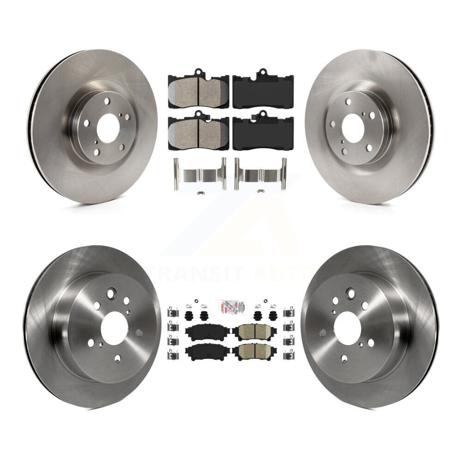 Front Semi-Metallic Rear Ceramic Pad & Brake Rotors Kit (6Pc) For Lexus IS350 C F Sport K8A-104890