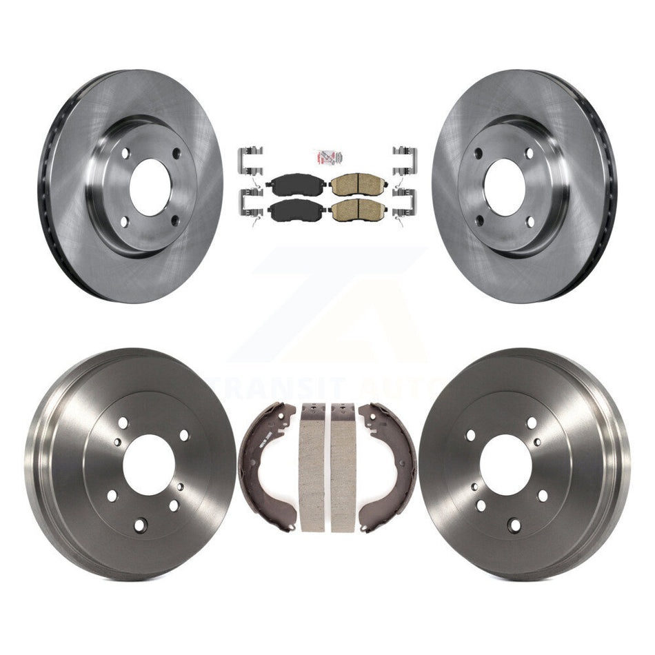 Front Rear Disc Brake Rotors Ceramic Pads And Drum Kit For Nissan Sentra Cube K8A-104904