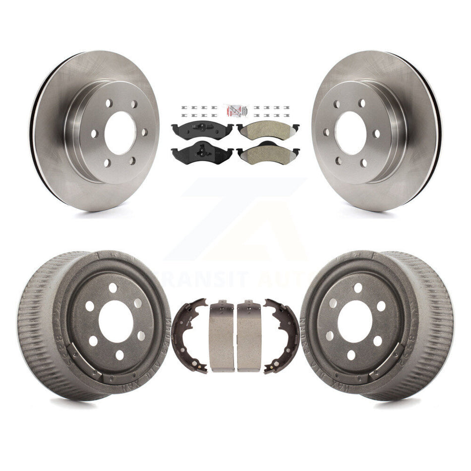 Front Rear Brake Rotors Semi-Metallic Pad Drum Kit For Dodge Dakota With 9" Diameter K8A-104906