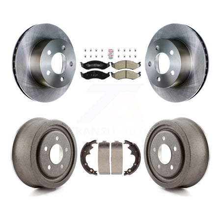 Front Rear Disc Brake Rotors Semi-Metallic Pads And Drum Kit For Jeep Wrangler Cherokee K8A-104908
