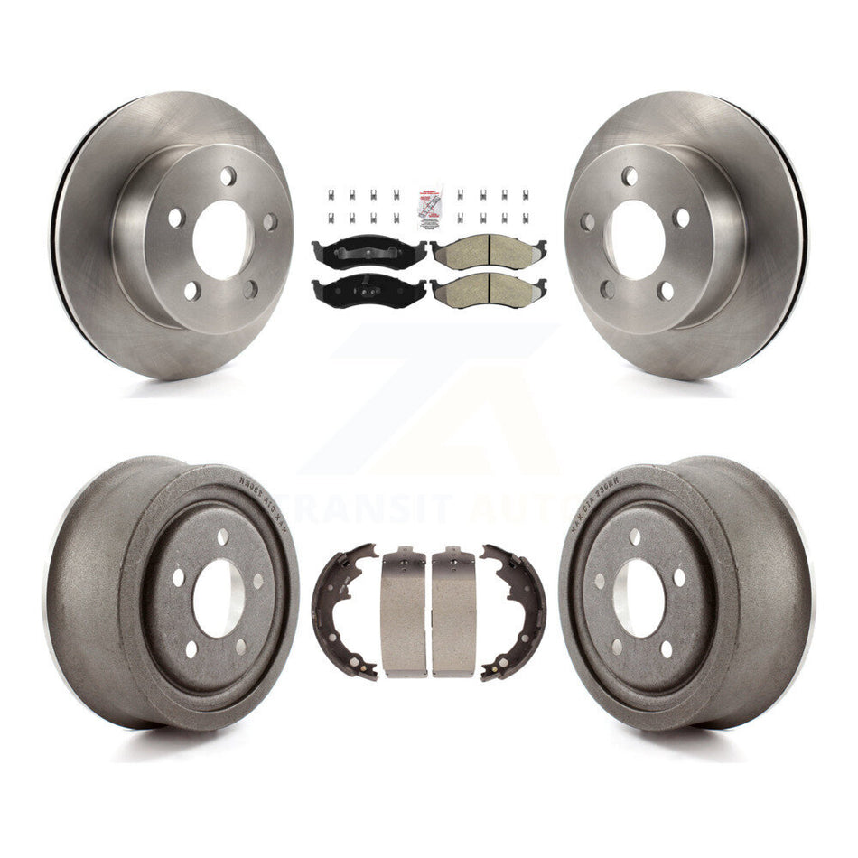 Front Rear Disc Brake Rotors Semi-Metallic Pads And Drum Kit For Jeep Wrangler K8A-104910