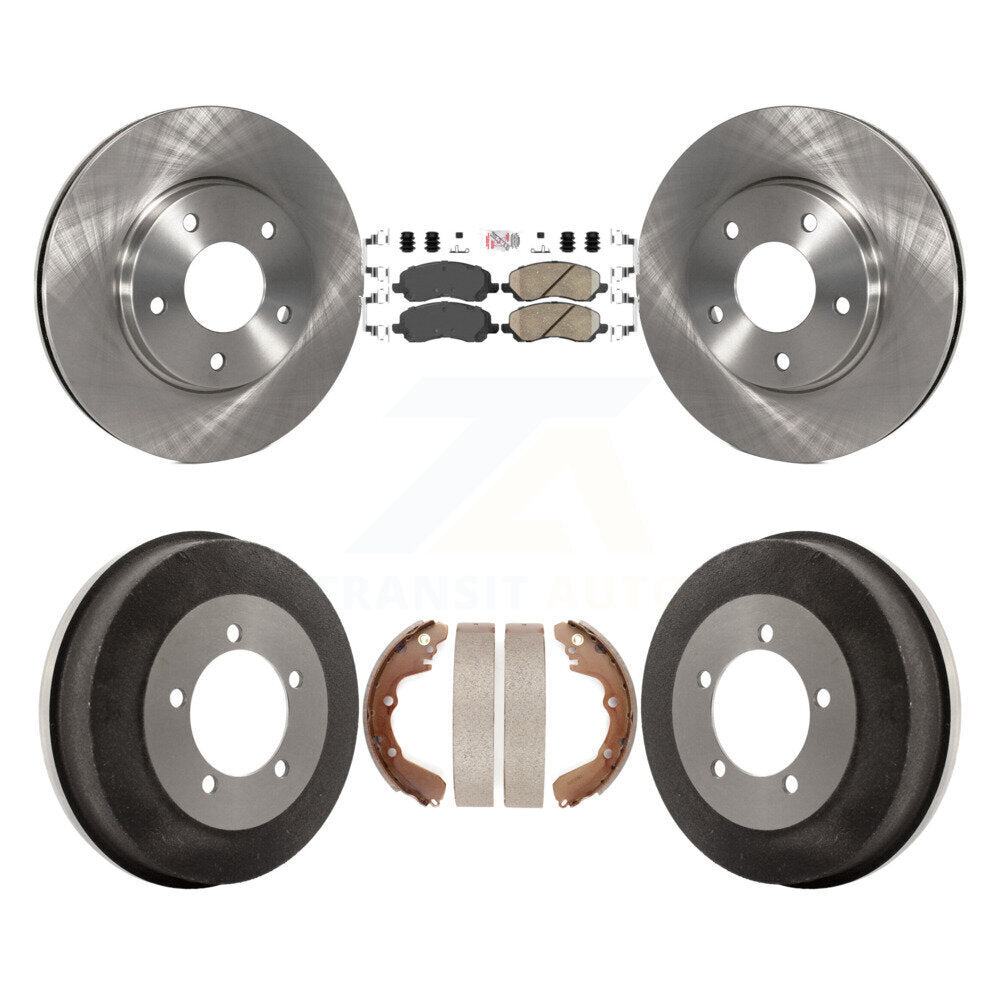 Front Rear Brake Rotor Ceramic Pad Drum Kit For Chrysler Sebring Mitsubishi Eclipse Dodge K8A-104911