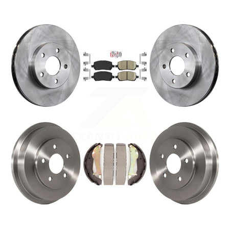 Front Rear Disc Brake Rotors Ceramic Pads And Drum Kit For Chevrolet Cobalt Pontiac G5 K8A-104915