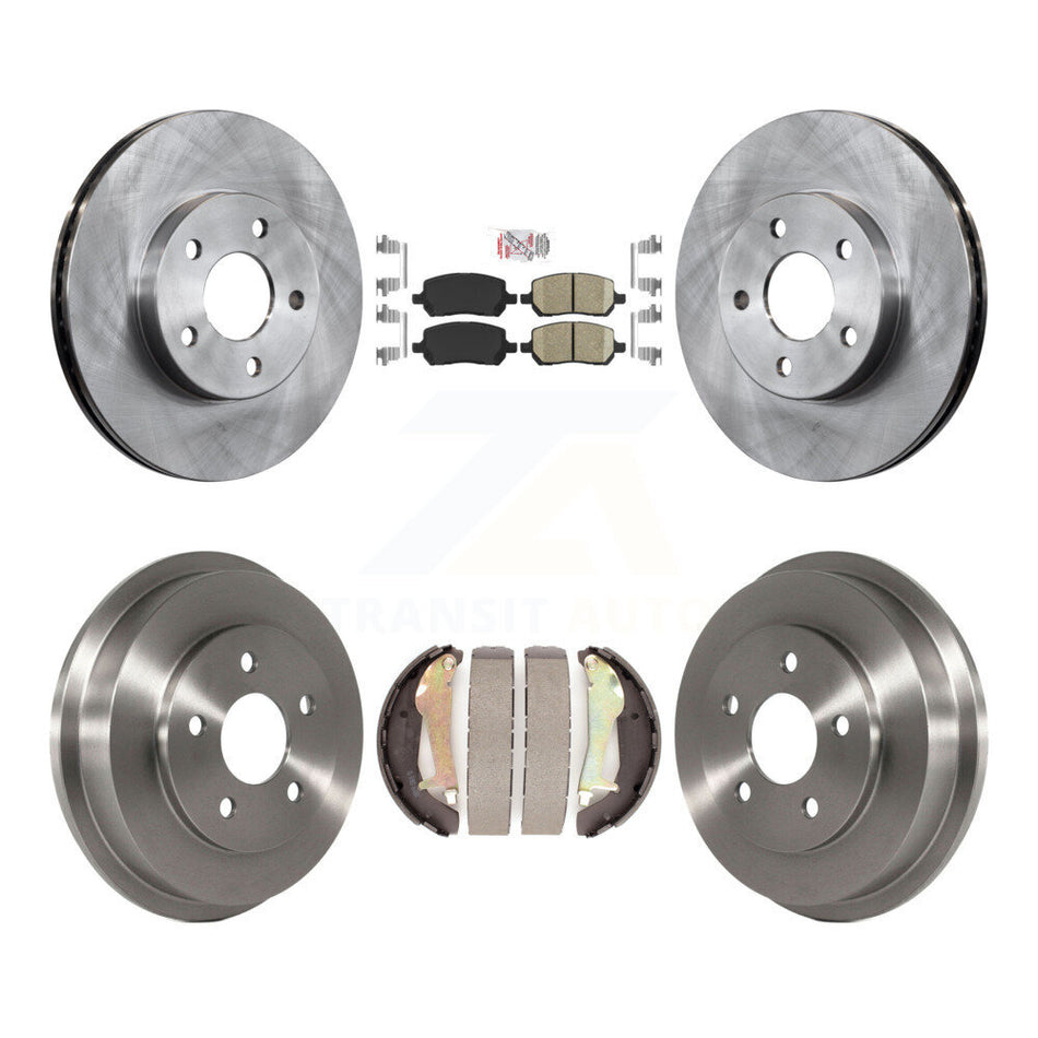 Front Rear Disc Brake Rotors Ceramic Pads And Drum Kit For Chevrolet Cobalt Pontiac G5 K8A-104915